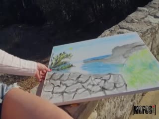 Young Russian Artist Takes A Cock And Gets Money For It-